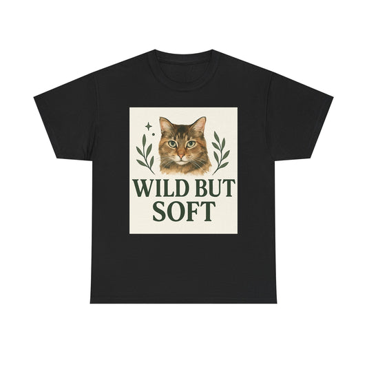 Wild But Soft Unisex Tee – Perfect for Cat Lovers, Gift for Friends, Casual Wear, Animal Lovers Fashion, Cute Graphic Tee