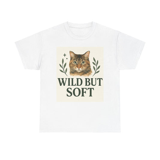 Wild But Soft Unisex Tee – Perfect for Cat Lovers, Gift for Friends, Casual Wear, Animal Lovers Fashion, Cute Graphic Tee